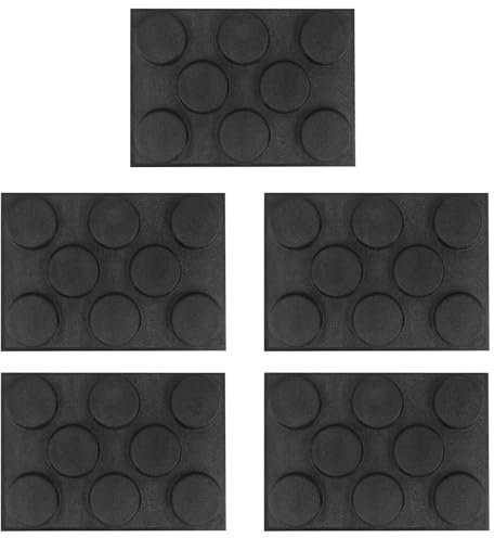 KEALLANS 5X Stampi per Pane nel Silicone per Hamburger Forme da Forno Perforate Fogli da Forno Antiaderenti Misura Mezza Teglia