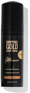 Dripping Gold Luxury Self-Tanning Mousse, Ultra Dark, Vegan Formula with Hyaluronic Acid, 150ml