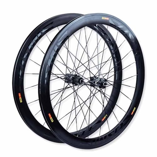 Rennrad Laufradsatz 700C Scheibenbremse Vorder- Und Hinterräder 50mm Doppelwandfelge Aus Aluminiumlegierung, 100/135mm Schnellspanner, 7-12Gang Kassette, Presta Ventile, Abgedichtetes Lager