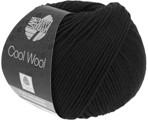 LANA GROSSA Cool Wool Uni | Extrafeine Merinowolle waschmaschinenfest und filzfrei | Handstrickgarn aus 100% Schurwolle (Merino extrafein) | 50g Wolle zum Stricken & Häkeln | 160m Garn FB 433