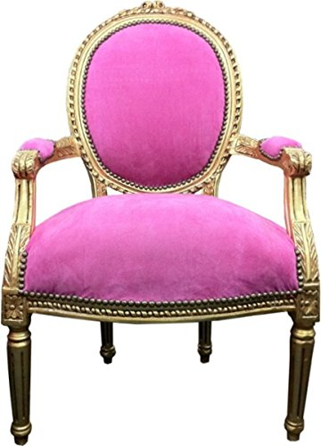 Casa Padrino Barock Salon Stuhl Rosa/Gold Mod2