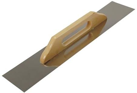 TOPEX Reibebrett 130 x 680 mm aus Edelstahl m. Holzgriff Glattkelle Glätter Glattkelle
