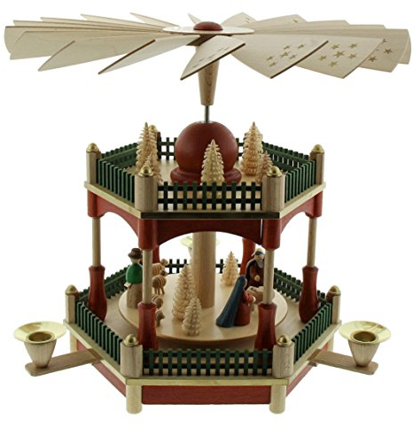 Weihnachtspyramide Erzgebirge Richard Glässer Seiffen Pyramide Christi Geburt 1-stöckig, 86021