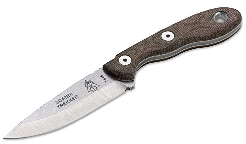 TOPS Messer Knives Scandi Trekker Fahrtenmesser, Braun, One Size