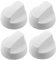 Spares2go bianchi manopole di controllo per Candy Forno Cappa e piano cottura (confezione da 4 + adattatori)