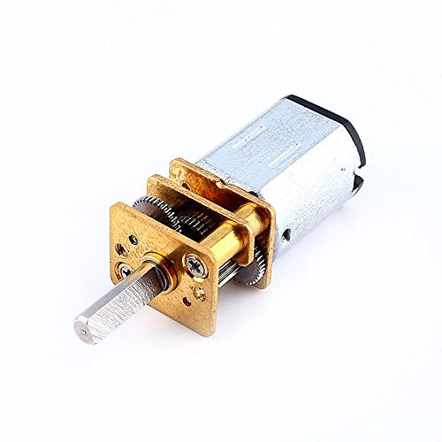 Yosoo Mini DC 6 / 12V Kurzer Welle Drehmoment Getriebemotor 50/200 / 300 RPM mit Metall Getriebe Ersatz N20 für RC-Car, Roboter Modell, DIY Engine Spielzeug (6V 50RPM)