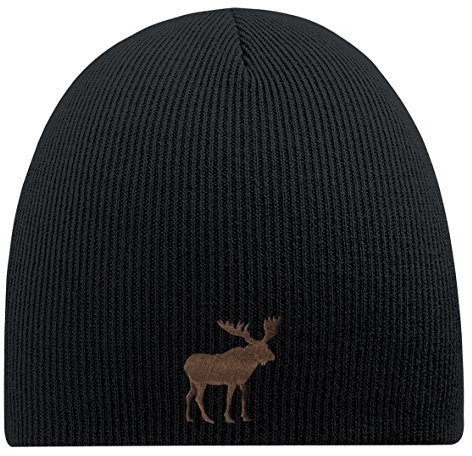 Fan-O-Menal Beanie-Mütze mit Einstickung - Elch - 54827 Schwarz
