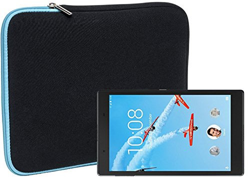 Slabo Tablet Tasche Schutzhülle für Lenovo Tab M8 | Tab4 8 | Tab4 8 Plus Hülle Etui Case Phablet aus Neopren – TÜRKIS/SCHWARZ