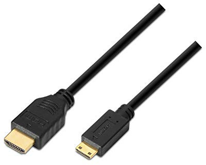CABLE AISENS HDMI MACHO A MINI HDMI MACHO 1.8M ALTA VELOCIDAD CON ETHERNET FULL HD NEGRO A119-0114