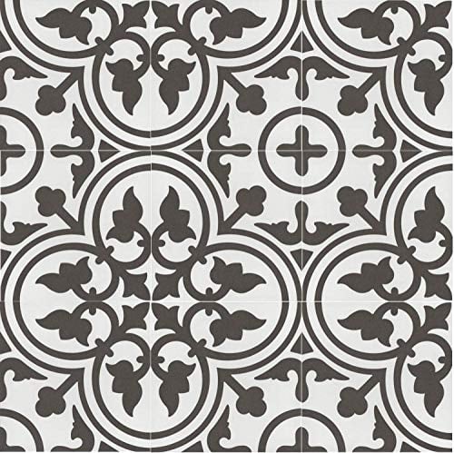 Casa Moro| azulejos de cerámica Flavie Blanc 20x20cm 1 qm de gres porcelánico con aspecto de cemento a prueba de heladas |azulejos para el suelo azulejos de pared para la cocina, pasillo baño| FL7003