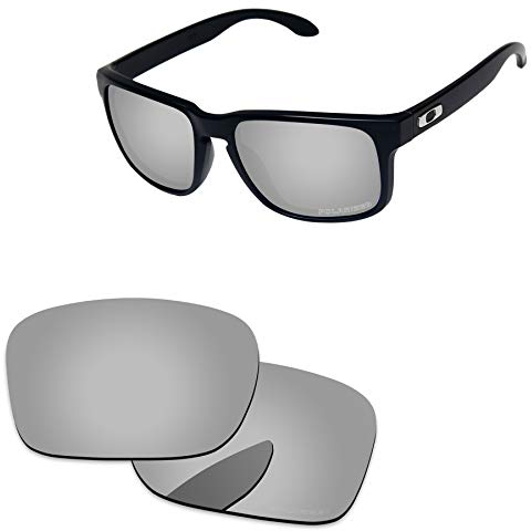 PapaViva Verres de rechange pour lunettes de soleil Oakley Holbrook OO9102 55 mm, argent chrome, Holbrook