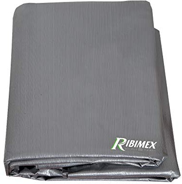 Ribimex Copertura Rotonda Per Barbecue, Grigio Antracite, 70 x 75 cm