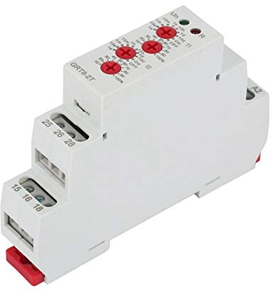 Mini Relé de Retardo de Tiempo, Keenso GRT8-2T Mini 35mm Tipo de riel DIN Doble Relé de Retardo, Interruptor temporizador de retardo AC/DC 12V-240V(AC/DC12V~240V)