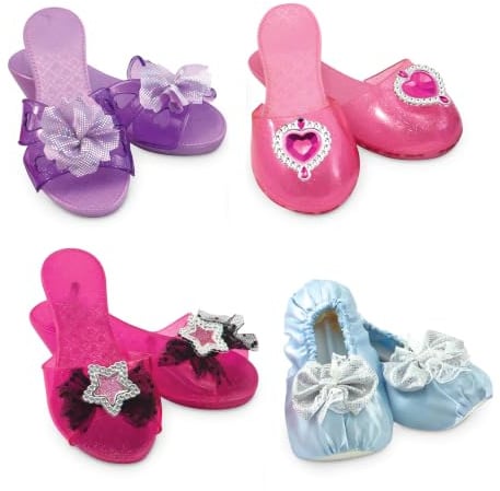 Melissa & Doug Dress-Up Shoes Set for Kids (4 Pairs) – Step In Style! High-Heeled Role Play Shoes – Pretend Play Costume Accessories for Toddlers & Preschool Ages 3+
