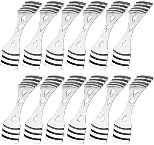 ECO-FUSED Metal Candle Wick Centering Device - 12 Pack - DIY Candle Making - Silver - Durable - 3.7 Inches