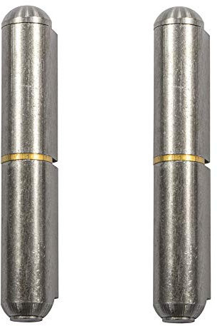 ALPENSTAHL Türscharnier zum anschweißen Anschweißbänder 2-teilig mit ausziehbaren Stift | Tor-Scharnier Höhe: 40 mm | MADE IN GERMANY | Anschweißscharnier Stahl | 2 Stück - Torangel Tragkraft 50 kg