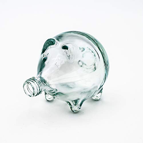 Flaschenbauer Glasflasche Glückschwein: 6X Mini Glücksschwein mit passenden Schraubverschluss verwendbar als Geburtstags-, Hochzeitsgeschenk, kleine Flaschen zum Befüllen, Leere Schnapsflasche klein.