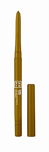 3INA MAKEUP - The 24h Automatic Eye Pencil 123 - Gold - Automatisch Einfahrbar Augenstift - Langhaltende Definition - Hochpigmentiert - Schärfer und Bürste Integriert - Vegan - Cruelty Free