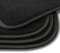 Bär-AfC Auto Fußmatten Premium passend für Skoda Octavia 3 2012-2020, Autoteppiche Velours Schwarz, Nubuk Band Schwarz, Doppelnaht Grün + Silber, Set 4-teilig, SK08553n