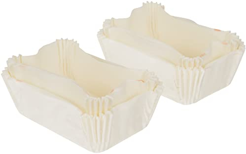 DECORA, 0339880 Moldes para Mini Plumcakes, Muy Prácticos para Hornear, Presentar y Regalar Plumcakes, Resistentes hasta 220°, Hechos en Italia, Color Blanco