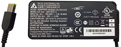 Delta 45W 20V 2.25A Laptop Charger for Lenovo PA-1650-72 ADLX45NCC3A ADLX45NDC3A Power Supply, V110 G50-80 T470 G50 T470S X240 Y50-70 T460S G700 W540 X250 X260 T440S T440 Adapter Yellow USB Tip