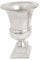 Deko Vase Pokal Aluminium Blumenvase Silber Raw-Optik (24 x 12 x 32 cm)