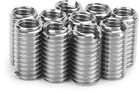 10pcs Intérieur M6 * 1.0 Extérieur M8 * 1.25 Longueur 15mm Inserts Filetés à Fente
