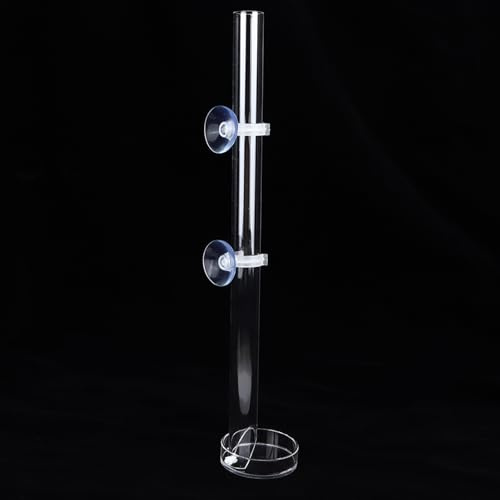 Jeanoko Aquarium Feeder Crystal Shrimp Zierfischbecken Futterrohr Futterrohr Feeder Acryl Transparent Aquarium Fisch Garnelen Feeder Mit Saugnapf Und Tablett(40cm)