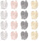 UNICRAFTALE 24pcs 4 Farben Edelstahl Ketten Anhänger Metall Verbinder Charms Blatt Schmuckverbinder Metall Monstera Blatt Halskette Anhänger Mit Doppelloch Für DIY Halskette Schmuckherstellung