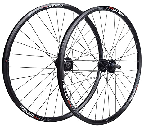 LSRRYD Fahrrad Laufradsatz WTB Rim 20 /26 Hohlkammerfelge,Fahrrad Laufradsatz,QR Abgedichtetes Lager Scheibenbremse Freilauf,6/7/8/9 Geschwindigkeit 32H (Color : Black, Size : 20)