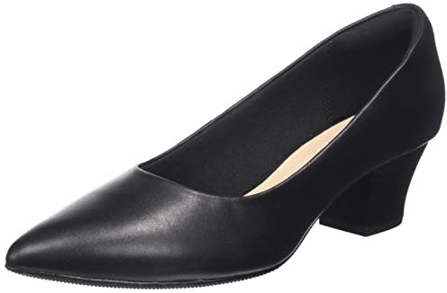 Clarks Women's Teresa Step Pump, Black (Black Leather), 5 UK