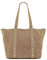 MODELISA - Bolso Hombro Antelina Shopper Casual Tachuelas Mujer (Taupe)