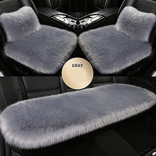 Universal Autozubehör Sitzauflagen für Volkswagen VW T-Roc Crossover R-Line Cabriolet, Faux Lammfell Sitzkissen Longhair Super weich für 90% Modelle Auto