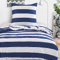 HENGWEI Blau Bettwäsche 200x200cm 3teilig Set,Extraweiches & bügelfrei Bettwäsche-Set,Mikrofaser Bettbezug 200x200cm mit Kissenbezug 2x80x80cm, Blau Weiß Streifen