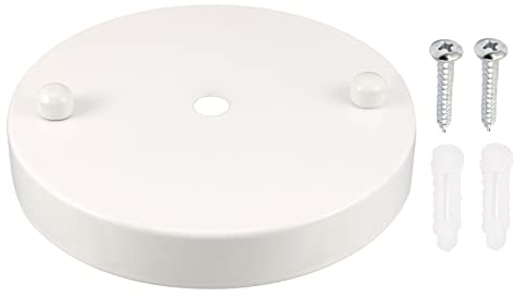 YOKIVE 1Stk Decke Leuchtende Platte Chassis Spitze Basis Scheibe mit Schraube Heimwerker Lampe Anhänger Zubehör Groß für Haus Büro (Weiß 4.72x0.8)