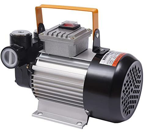 Ölpumpe Elektrische Pumpe Leistungsstarker Motor Komplettset mit Pistole 220V,15GPM 2M Öl-Einlassschlauch