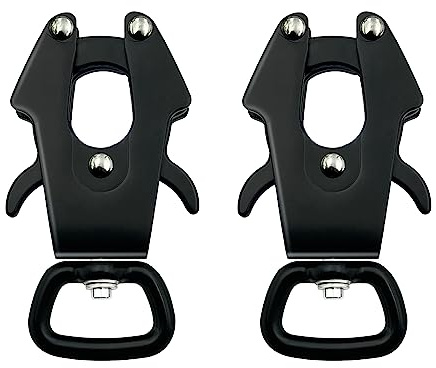 2 Pcs Frog Clip Dog Leash Clasp 360 Degree Swivel Clip Heavy Duty Quick Release and Locking Dog Leash Buckle for Linking Pet Collar (Small (Square x 2))