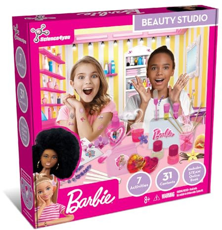 Science4you Barbie Parfüm & Seife Bastelset für Kinder, machen Sie Ihre eigenen Barbie Seifen & Parfums, Party Temporäre Tattoos, Kosmetik-Bastelpackungen, Geschenk Spielzeug für Mädchen 7 8 9 10+