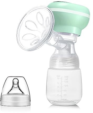 EEYZD Electric Breast Pump, Portable Anti-Backflow with 3 Modes & 9 Levels, Rechargeable Nursing Breast Pumps with LED Display,Green,1Pack