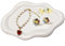 Ceramic Jewelry Dish for Women, Jewelry Tray Trinket Dish Vanity Tray, Cloud Ceramic Plate, Watch Keys Tray Ring Dish Holder for Mother's Day/Christmas/Thanksgiving/Birthday Gift, MatteWhite