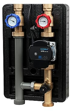 SUNEX® Heizkreisstation GPO M DN25 Pumpengruppe mit Mischventil Heizkreisset Umwälzpumpe für Heizungsanlagen Kühlsysteme Fußbodenheizung