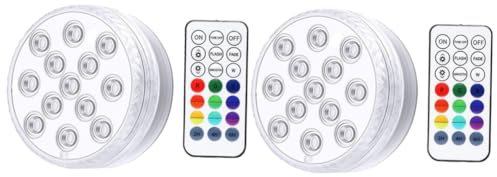 OSALADI 2 Sätze 13 Lichter Schwimmbadbeleuchtung ferngesteuerte Tauchleuchten Unterwasser-Solarleuchten Ornament Licht kabelloses LED-Licht wasserdicht Dekorative Lichter Aquarium Lichter