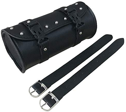 Ervic Motorrad Leder Universal Werkzeug Rollensattel Runde Tasche Koffer