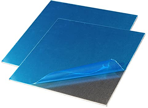 DFDPAXL 2 Piezas De Hoja De Aluminio 1060, Placa De Aluminio Rectangular De 100 × 100 × 2 Mm-200 × 100 × 2 Mm Adecuada para Decoración Arquitectónica,100×100×2mm