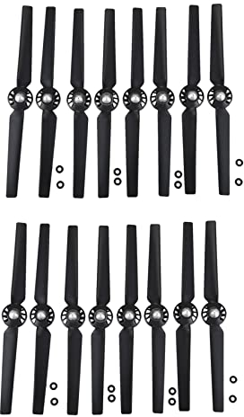 Epodmalx 16 Stücke Propeller für Yuneec Q500 Typhoon 4 Karat Kamera Drone Teile Schnell Verschluss (Schwarz)
