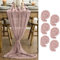 Artoid Mode Boho Gaze Käsetuch Staubiges Rosa 6 Stück Tischläufer 80x300 cm, Küche Tisch Dekoration Drinnen Urlaub Hochzeit Party Geburtstag Dekor