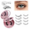Fadlash Magnetic Eyelashes Kit Magnetic No Glue Eyelashes Natural Look Reusable Magnetic Eyelashes 2 Pairs Magnetic Lashes Without Eyeliner （K8+604）