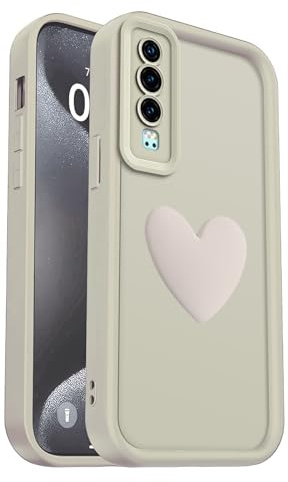 PanXCase Hülle für Huawei P30 - Handyhülle 3D Herz Motiv Design Süß Silikonhülle, Kameraschutz Mädchen Stoßfest Kratzfeste Schutzhülle (White)