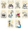 Alice In Wonderland Postkarte (10 Stück), Multicolor, 15,5 cm x 11 cm x 0,6 cm - Greeting Card - Allgemein