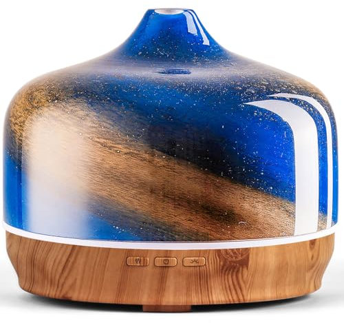 Porseme Large Oil Diffusers 500ml,Ultrasonic Essential Oil Diffuser,7 Colors Changing Humidifier,Whisper Quiet Cool Mist Aromatherapy Diffuser,Waterless Auto-off Air Freshener for Home(Galaxy)